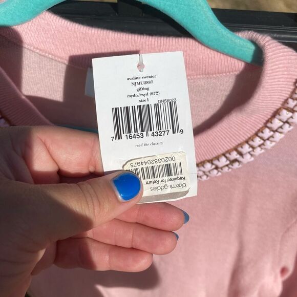 Kate Spade Avaline Embellished Collar Sweater NWT - Picture 8 of 12